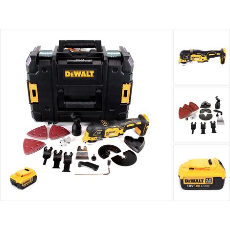 DeWalt DCS 355 NT Oscillateur sans fil 18V Brushless + 1x batterie 4,0Ah + TSTAK + 29 pcs. accessoires - sans chargeur (1/5)
