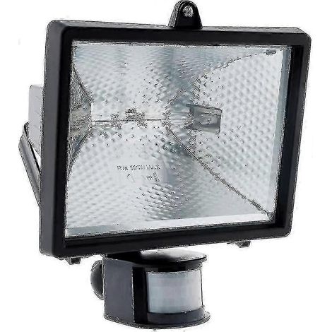 Projecteur halogène noir Bebetter 400 W avec détecteur - IP44 CECadeau spécial (1/4)
