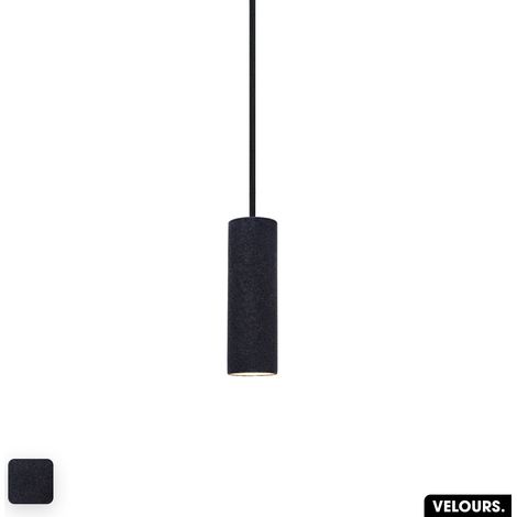Lampe de suspension en velours - MATUBA VELVET ANTHRACITE LED 6W (1/2)
