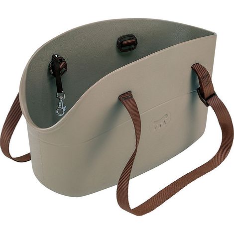 Ferplast WITH-ME SMALL Sac en résine pour le transport de chiens de petite taille. Différentes couleurs mode.. Variante - Misure: 14 x 35 x h 22 cm - Taupe (1/3)
