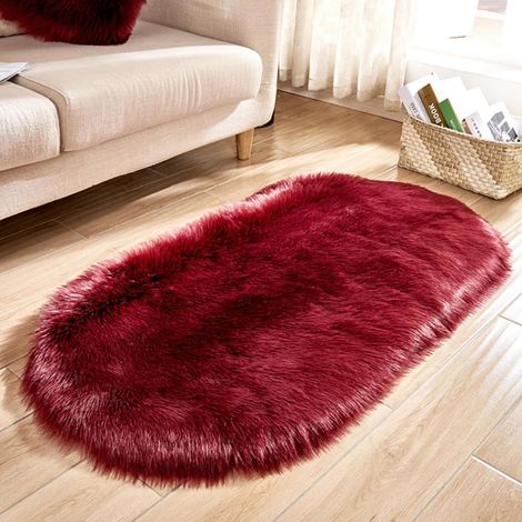 Tapis Faux Peau De Mouton - 40x60 cm - Doux Et Moelleux - Pour Chambre À Coucher, Canapé, Fauteuil Ou Bureau - 1 Pièce (1/5)