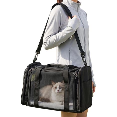 Transporteur Souple Canin Sac De Plein Air pour Animaux avec Bandoulière Transporteur Pour Chien Pour Voyages Camping Randonnée Road Trip Trajets Quotidiens Marche Aventure (1/5)
