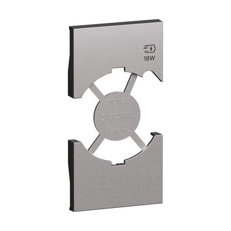 L.Now - Cov. Presa P40+Usb 2M 2 Moduli. Steel (Bticino Cod. Ks68)
