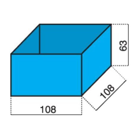 Insert de coffret de rangement Hünersdorff 624300 (L x l x H) 108 x 108 x 63 mm Nombre de compartime (1/2)