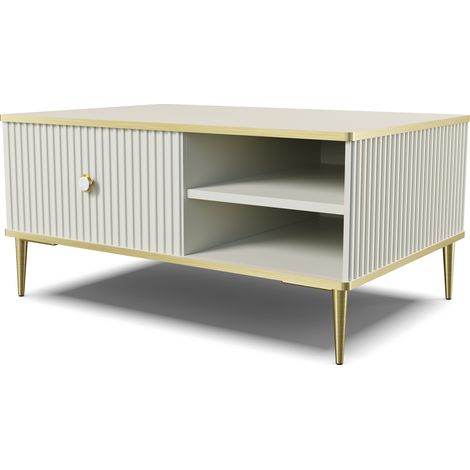 Table basse PETRA 90x60 pieds cachemire or