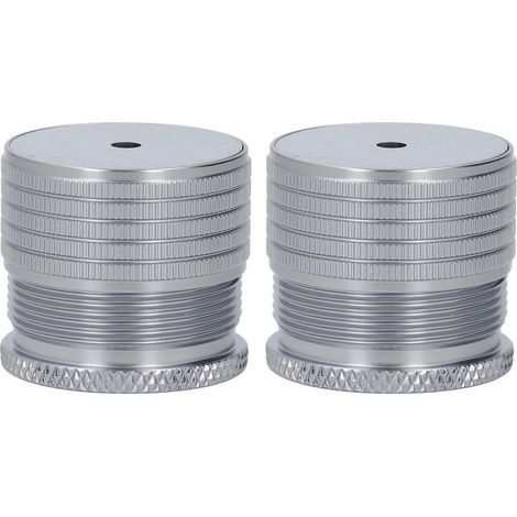 Set mit 2 verstellbaren Möbelfüßen, Höhe 23-37 mm, robust, Tragfähigkeit 50 bis 500 kg, für Bett, Sofa oder Tisch (Spacegrau) (1/5)