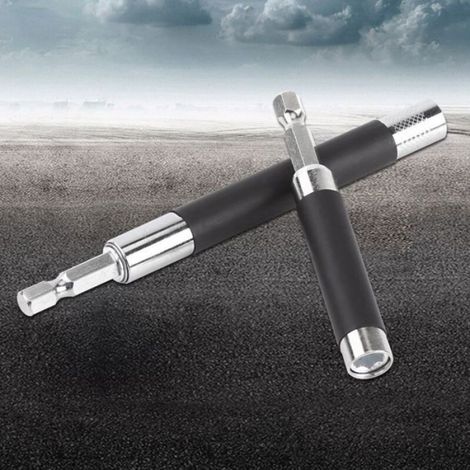 2Pcs 1/4" Porte Embouts Magnétique Extension de Vissage Rallonge Tournevis Tige Hexagonal avec Manchon en Caoutchouc Antidérapant, (1/5)