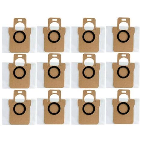 Lot de 12 sacs �� poussi��re de rechange pour aspirateur robot Dreame Bot L30 Ultra