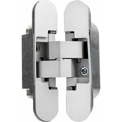 [NEVER USED] Invisible hinge for doors, Set of 2 invisible hinges for heavy doors, 40 kg load, 180º opening, zamak
