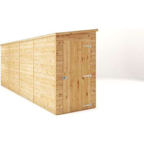 16 x 4 Feet Modular Shiplap Pent - Windowless - Wood - L488 x W127.9 x H203.3 cm