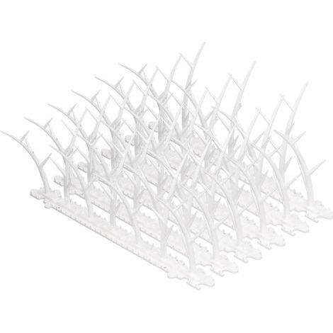 Pinchos antipájaros, 30 cm, de plástico, para ventanas, buzones, tejados, vallas, para palomas y otros pájaros pequeños. (1/5)