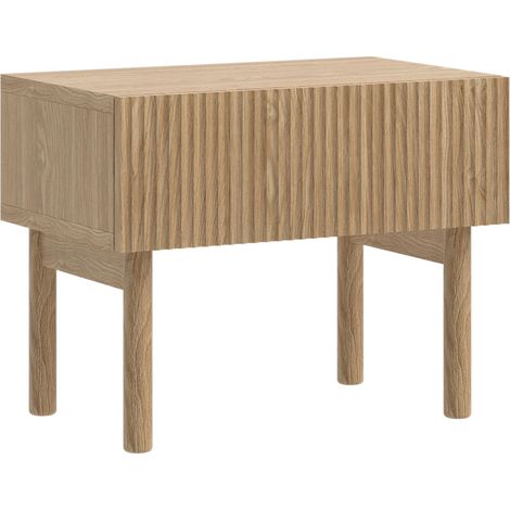Selsey NOLIE - Mesita de noche con cajón - 50 cm - aspecto roble