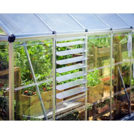 Fenêtre latérale à persiennes pour serre – Améliore la circulation d'air – Compatible serres Palram – Dimensions 62,5 x 61 x 6 cm – Tepro (1/5)