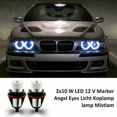1 Paire 8000K Blanc LED Angel Eye Marker Halo Ampoules Lampes Pour E39 E53 E60 E63 E64 E66 E87 5 6 7 X3 X5, (1/4)