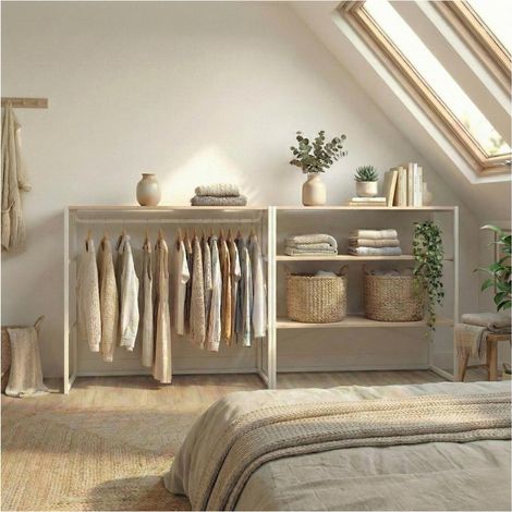 2er-Set modulare Dachboden-Kleiderständer 200x85cm KADRA