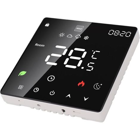 Thermostat numérique 3A avec écran LCD chaudière hydronique intelligente et Programmable AC 90V-240V sans WiFi (1/4)