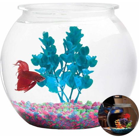 Bowl À Poissons - En Plastique Incassable Transparent - Capacité 8 L - Pour Décoration Intérieure Centre De Table Aquarium - 1 Pièce
