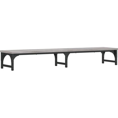 Supporto per monitor da tavolo mobile da ufficio Sonoma 105 x 23 x 155 cm legno ingegnerizzato grigio 020044984
