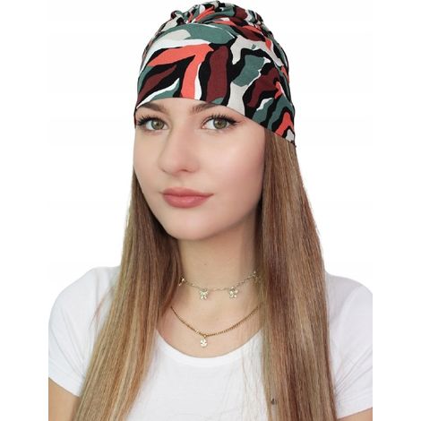 Sonnenschutzturban Tess 273 Schal auch nach der Chemotherapie gebunden (1/5)