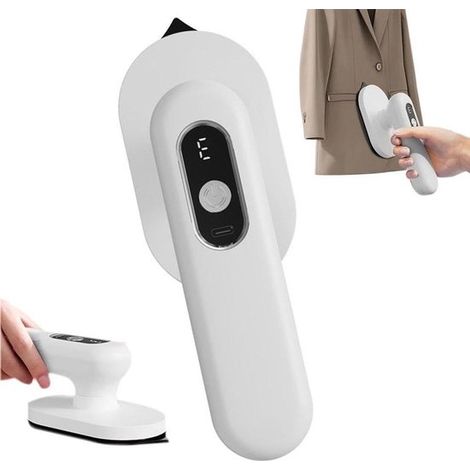 Plancha，Mini plancha inalámbrica y vaporizador de ropa，plancha de viaje portátil para ropa，recargable por USB，3 niveles de calor con pantalla LED (1/5)