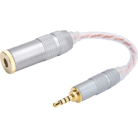 Câble adaptateur audio mâle vers femelle pour casque ZX300A HiFiman, adaptateur symétrique 2,5 mm mâle vers symétrique 4,4 mm femelle (1/5)