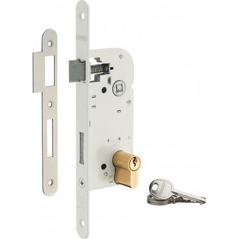 Thirard – Serrure encastrable à cylindre pour porte d'entrée – Axe 40mm – Cylindre 30x30mm – Coffre acier embouti – Têtière acier – Pêne alliage
