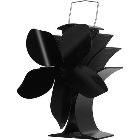 Geräuscharmer Ofenventilator, Aluminiumlegierung, 5 Flügel, Kaminzubehör für Zuhause (1/5)