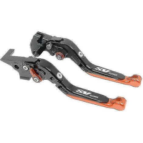 Poignées de guidon uniques pour moto Suzuki SV650/SV650S, réglables, extensibles et pliables (orange) (1/5)