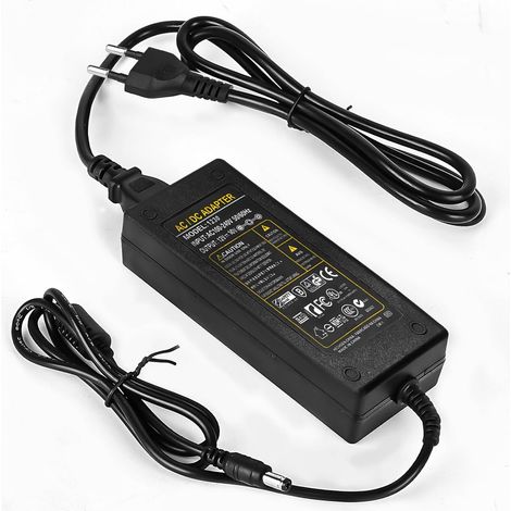 Adaptateur d'alimentation 12V 10A : AC110-240V vers DC 12V 10A 120W transformateur d'alimentation LED adaptateur d'alimentation transformateur de tension 5.5 mm x 2.5/2.1 mm