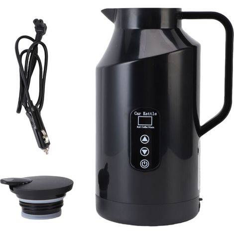 Portable electric car kettle, 1500ML, water boiler, multiple adjustable temperatures, tea and coffee warmer, automatic shut-off, for trucks. (1/5)