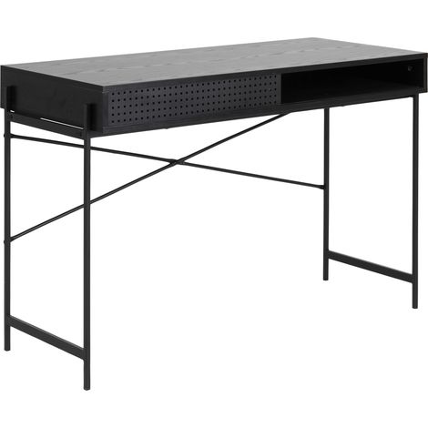 Angus Schreibtisch Schiebetür schwarz.