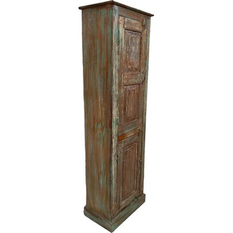 Armario de madera acabado artesanal marrón 58x36x193h cm (1/5)