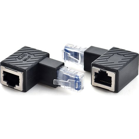90 degree RJ45 network connector adapter, straight connector, conical head network connector adapter. (1/5)