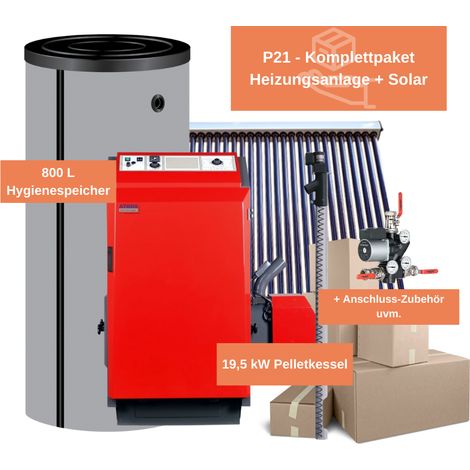 ATMOS Pelletkessel Rundum Sorglos Paket P21 für Heizung & Warmwasser & Solar (1/5)