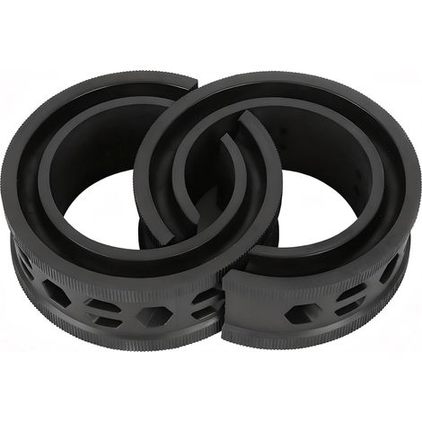 2 Pcs Amortisseur en Caoutchouc pour Ressorts Hélicoïdaux de Voiture, Absorbeur de Chocs Universel pour Voiture, Amortisseur de Ressorts, Tampon de Type C, Réduit Le Bruit, Anti-Vibration, Noir (1/5)