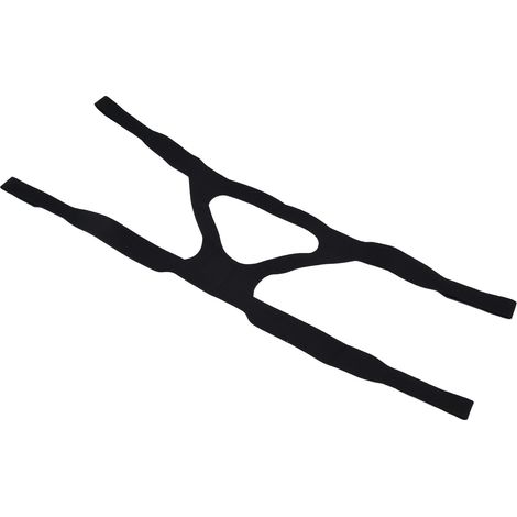 Masque CPAP noir, harnais de maintien pour tête, sangle de fixation, attache réglable pour masque de sommeil, accessoire de literie. (1/5)
