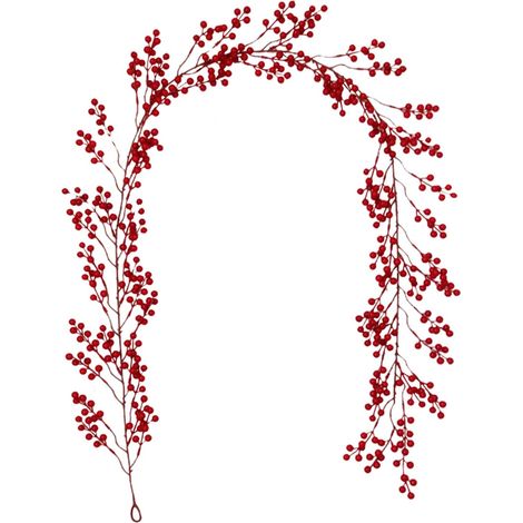 Guirnalda artificial de piñas navideñas, 1,8 metros, para árbol de Navidad, pequeñas piñas artificiales con forma de bayas para chimeneas, escaleras, puertas, árbol de Navidad, jardín, patio o terraza (1/5)