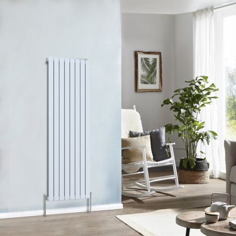 Designer Radiator 1600x544mm Single Flat Panel Vertical White (1/5)