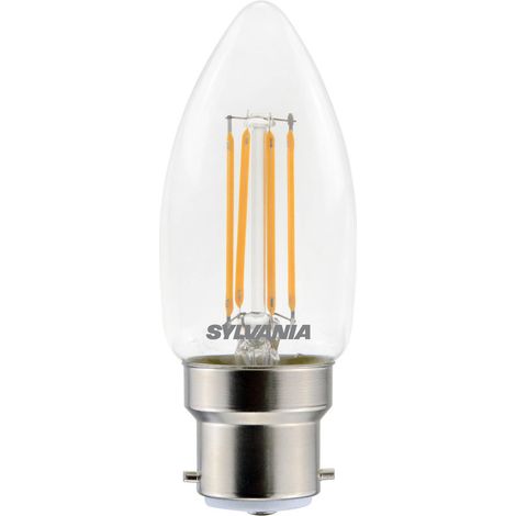 Ampoule Transparente Flamme Led B22 4.5w 470lm Blanc Chaud - Sylvania