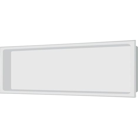 Edelstahl Wandnische 30 x 90 cm (weiß)