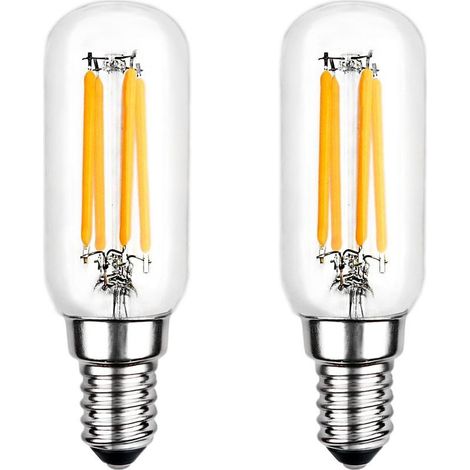 Ampoule LED T25 E14 4 W Blanc Chaud 3000 K 400 Lm Filament Tubulaire Pour Hotte Aspirante Non Dimmable Lot de 2 (1/4)
