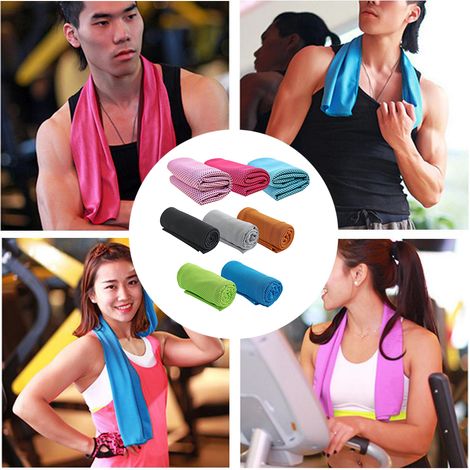 Serviette rafraîchissante en microfibre douce pour la nuque, idéale pour le yoga, la salle de sport, la course à pied et le fitness. (1/5)