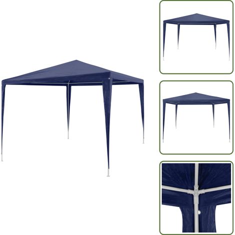 Tonnelle de jardin Tente de réception Chapiteau Bleu 3x3m - Abri De Jardin - Tonnelle De Jardin - Chapiteau Pliable - Gazebo - Parasol De Jardin (1/5)
