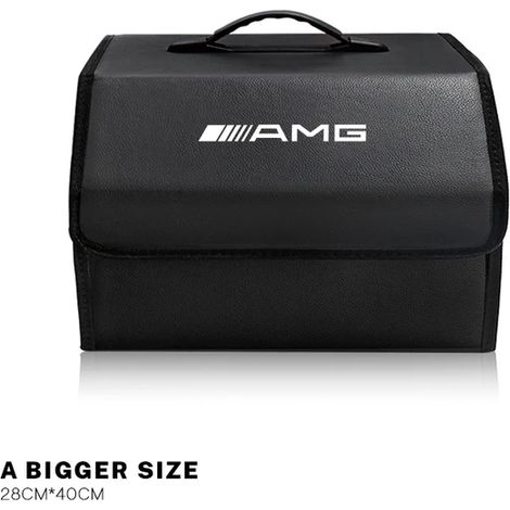 (A-L) Sac de rangement pliable en cuir pour voiture, compatible avec Mercedes-Benz AMG W204 W205 W203 W211 W212 W213 W201 W210 W124 W126 W140 (1/5)