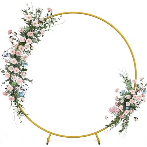 Arche de ballons métal2 m - Guirlande fleurs ronde - Kit mariage - Support colonne ballons - Décoration fête Noël (1/5)
