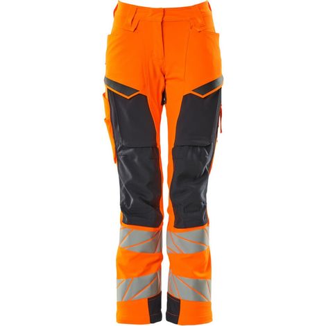 Mascot Damen-Hose mit Knietaschen 19078-511-14010 Gr. 82C50 hi-vis orange/schwarzblau (1/4)