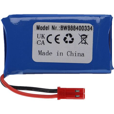 vhbw Battery compatible with BEC Plug for Model Making Device e.g. Racing Car, Helicopter (780mAh, 3.7 V, Li-polymer, 52 x 27 x 8 mm) (1/3)