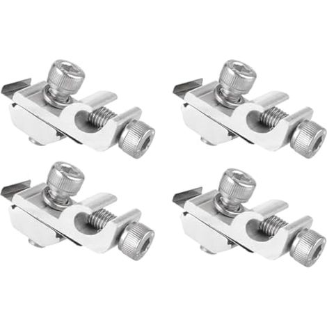 Lot de 4 clips de mise à la terre pour panneau solaire, panneau solaire, support de montage standard, supports de montage pour panneau solaire, œillets de mise à la terre, support photovoltaïque pour