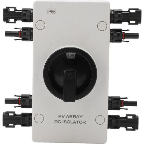 Interrupteur de déconnexion solaire 32A – Étanche IP66 – Tension 1000V – Pour systèmes solaires camping-cars et bateaux (1/5)