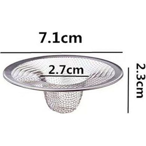 Filtre Évier - Filtre Cheveux En Acier Inoxydable 316 - Pour Évier Cuisine Et Salle De Bain - Design Chapeau - Lot De 6 (1/2)